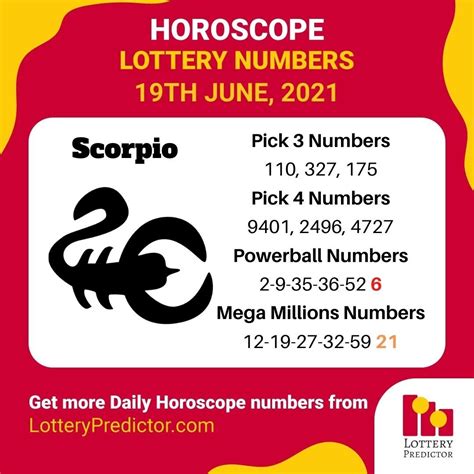Get 6 lucky numbers today, or a single lucky number for today, or any number that you desire. . Scorpio lucky pick 3 numbers for today